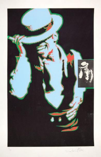 Bernard Rancillac (né en 1931) Jazzman Sérigraphie en couleurs, signée en bas à droite...