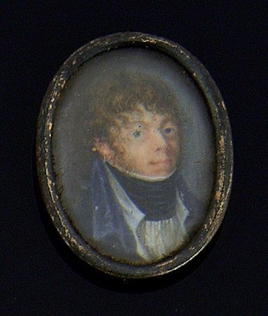 Louis François AUBRY (1767-1851) Attribué à Portrait de jeune homme à la redingote...