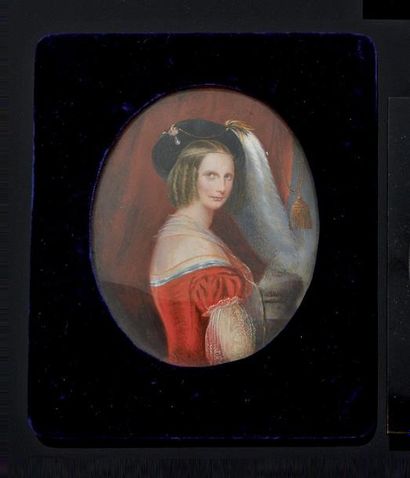 WINBERG Gwan Ecole de Portrait de l'impératrice Feodorowna (1798 1760) En robe rouge,...