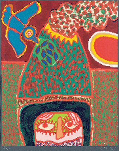 Corneille (Né en 1922) Le volcan, 1973. Lithographie en couleurs, signée et datée...