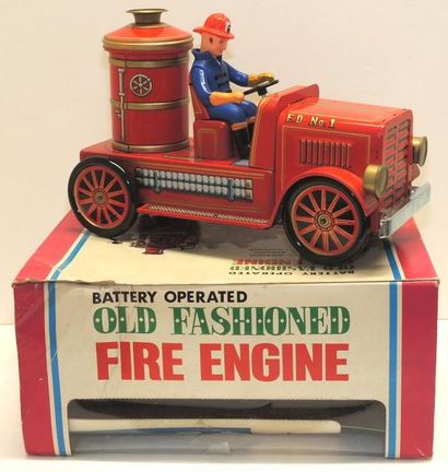 JAPON Old Fashioned Fire Engine à batteries (bo)