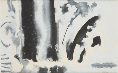 MICHEL CADORET (1912-1985) Composition, 1960 Gouache sur papier, signé et daté en...