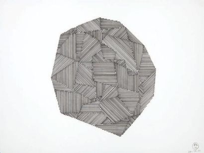 Richard DEACON (né en 1949) Projet de sculpture, 2011 Dessin à l'encre de chine sur...