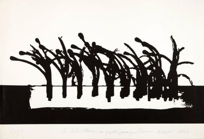 Bernard AUBERTIN (né en 1934) Composition, 1968 Lithographie, signée et datée en...