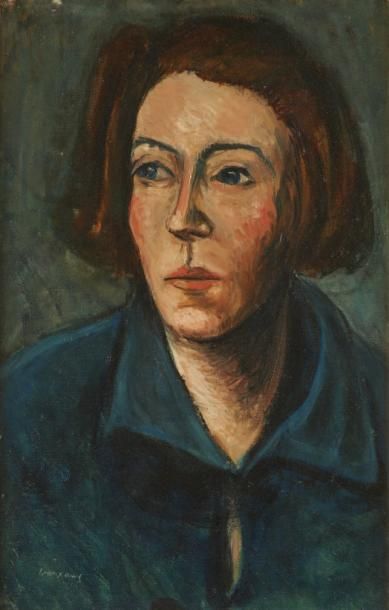 Pere CREIXAMS PICO (1893-1965) Portrait d'espagnole Huile sur toile, signée en bas...