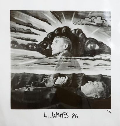 Louis JAMMES (né en 1958 ) Portrait de Brion GYSIN, 1986Photographie en noir et blanc,...