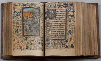 null [MANUSCRIT]. LIVRE D'HEURES (usage de Sarum ou Salisbury) En latin, manuscrit...