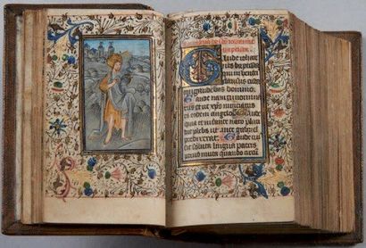 null [MANUSCRIT]. LIVRE D'HEURES (usage de Sarum ou Salisbury) En latin, manuscrit...