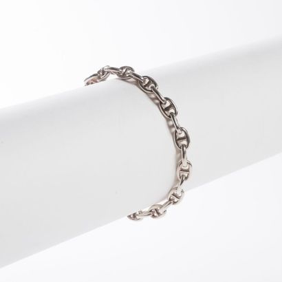 HERMES Paris Mini bracelet "chaîne d'ancre" en argent 925/000. Pds: 14 grs environ....