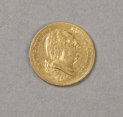 null PIECE de 40 francs en or Louis XVIII. 1818. Poids 12,8 g.