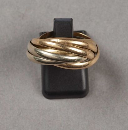 null BAGUE semainier en or 18 K (750/000) jaune, rose et gris. Poids: 10 gr.