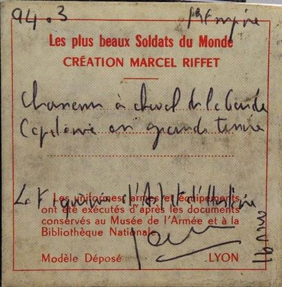 Marcel RIFFET : Chasseur à cheval de la Garde - Capitaine en grande tenue Lancier...