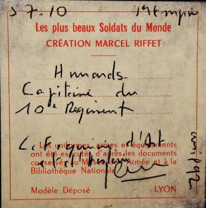 Marcel RIFFET Capitaine du 10ème Régiment Hussards Lieutenant du 11ème Régiment ...