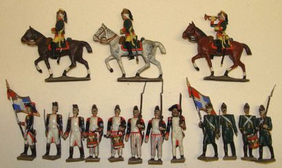 null CBG XVIIIème siècle: Chasseurs à pied 1794 - Cavalerie des Dragons - Infanterie...