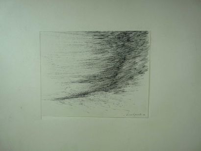Bernard QUENTIN (né en 1923) Composition, 1960. Encre sur papier, signée et datée...