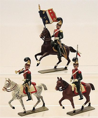 null 1Er Empire: 3 Cavaliers du 1Er Régiment Chevau-Légers 1812