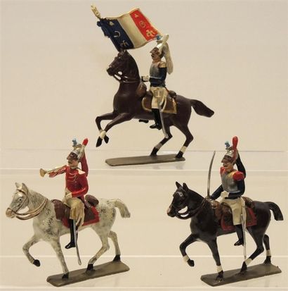 null 1Er Empire: 3 cavaliers des Cuirassiers 1809