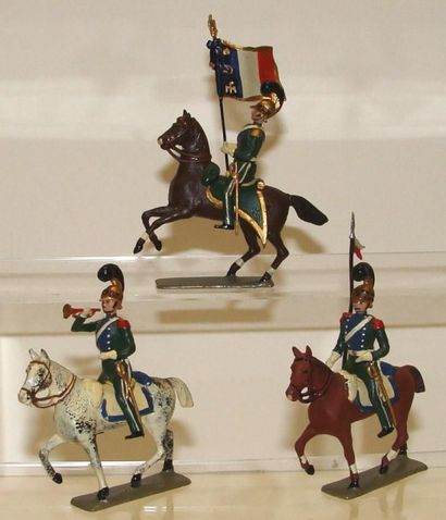 null 1Er Empire: 3 cavaliers du 5ème Régiment des Chevau-Légers 1807