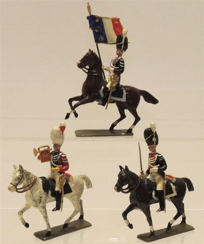 null 1Er Empire: 3 cavaliers des Gendarmes d'Elite 1810
