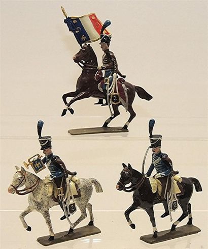 null 1Er Empire: 3 cavaliers du 2ème Régiment de Hussards 1808