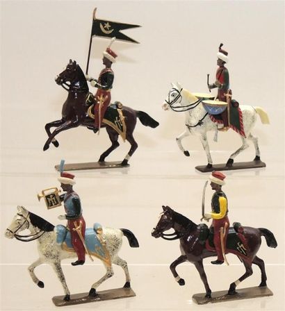 null 1Er Empire: 4 cavaliers des Mameluks de la Garde Impériale