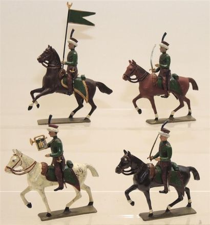 null 1Er Empire: 4 cavaliers des Mameluks 1810