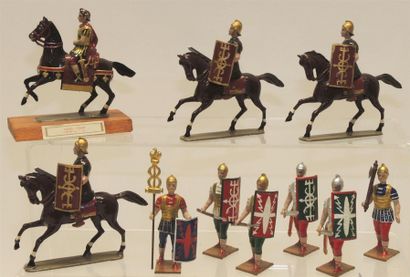 null Antiquité: Les Romains. JULES CESAR, Légionnaires à cheval et à pied (13 p)