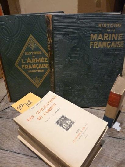 null ENSEMBLE de VOLUMES dont: Histoire de la Marine Française 1934, Histoire de...