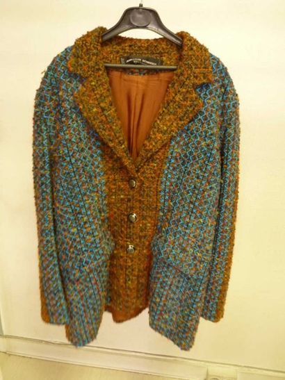 Jean-Louis Sherrer Boutique Veste en tweed multicolore. T 44 - 46 environ.
