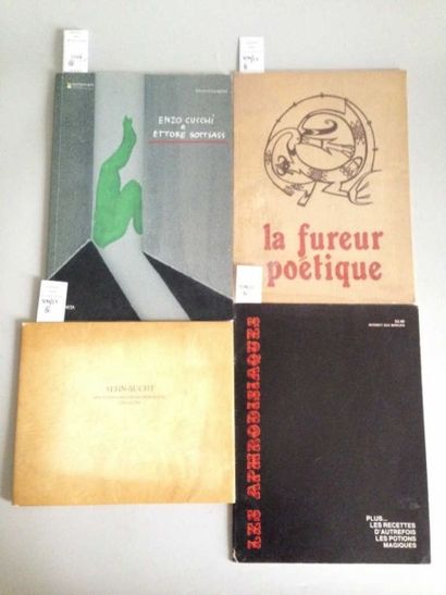 null Ensemble de quatre ouvrages et catalogues : 
 - "La Fureur Poétique
" Catalogue...