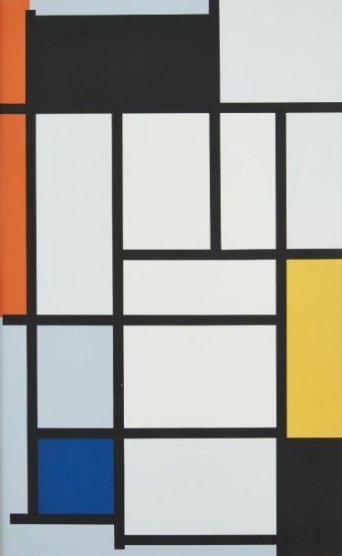Piet MONDRIAN (1872-1944) 
Composition rouge, bleue et jaune
Sérigraphie en couleurs,...