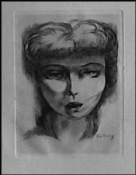 Moïse KISLING (1891-1953) 
Portrait
Gravure, signée dans la planche en bas à droite.
18...