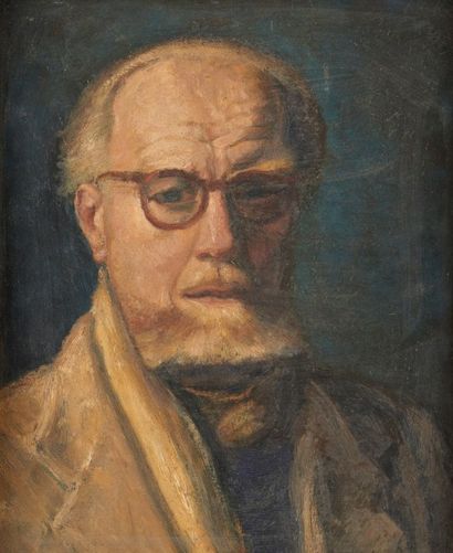 Conrad Jean Théodore CONRAD-KICKERT (1882-1965) 
Autoportrait
Huile sur isorel, signée...