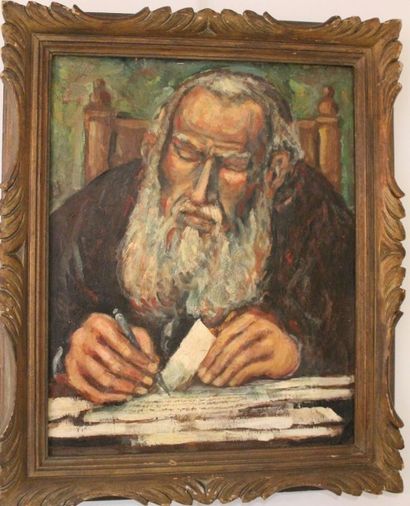 Janos VASZARY (1867-1939) 
Portrait de Léon Tolstoï
Huile sur toile 40,5 x 33 cm