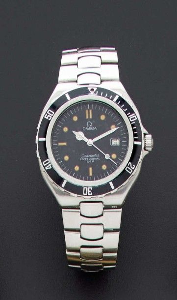 OMEGA Modèle Seamaster Montre-bracelet d'homme en acier, la montre de forme ronde,...