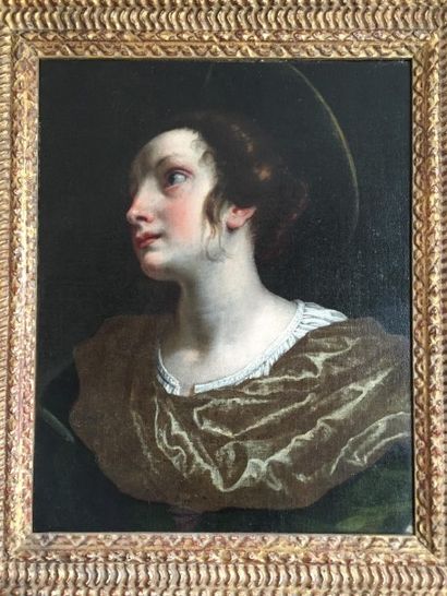 Lorenzo LIPPI (Florence 1606 - 1665) Profil de sainte
Toile 54,5 x 42,5 cm
PROVENANCE:
Saint...