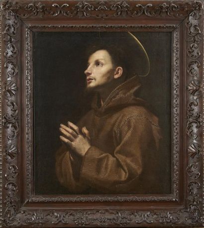 Lorenzo LIPPI (Florence 1606 - 1665) Saint François d'Assise en prière
Toile
70 x...