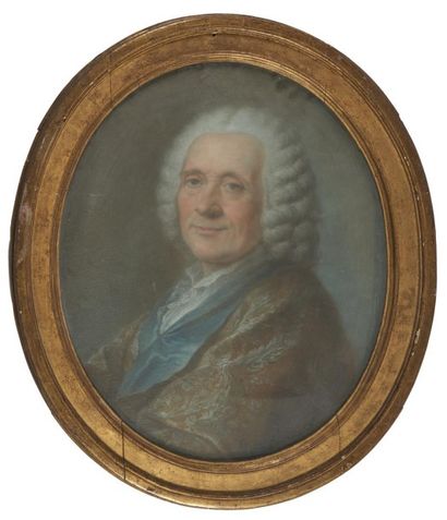 Ecole FRANCAISE du XVIIIème siècle, suiveur de Maurice QUENTIN de LA TOUR Portrait...