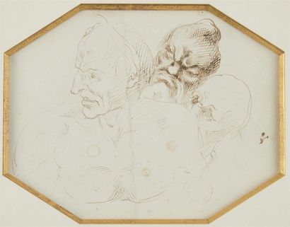 Jean Baptiste CARPEAUX (Valenciennes 1827 - Courbevoie 1875) Etude de grotesques...