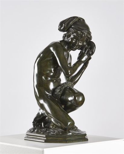 Jean-Baptiste CARPEAUX (1827-1875) Pêcheur à la coquille
Epreuve en bronze, Susse...