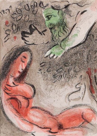 Marc CHAGALL (1887-1985) Eve. Illustration pour la Bible, Paris, 1960. Lithographie...