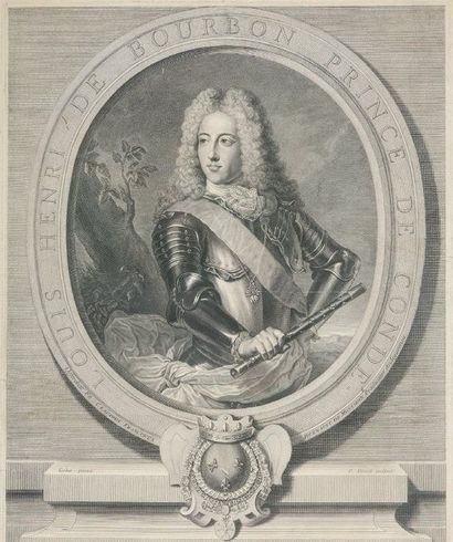 Pierre DREVET d'après Fr. de Troy Louis-Auguste de Bourbon, Prince de Dombes - Louis-Henri...