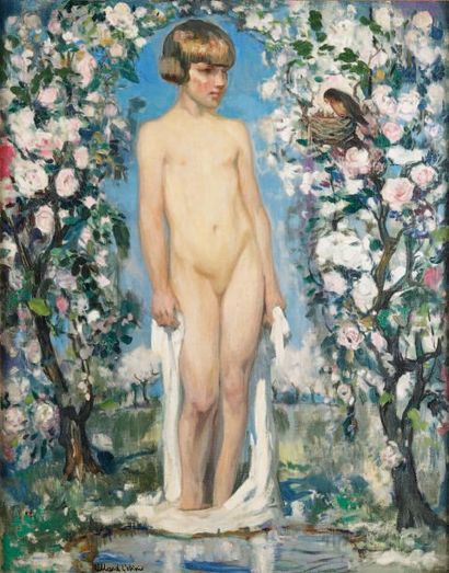 Fernand ALLARD L'OLIVIER (1883-1933) Le Printemps Huile sur toile, signée en bas...