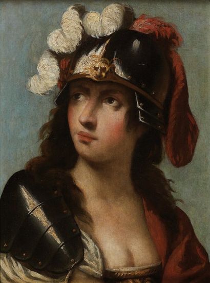 Pietro MUTTONI dit della VECCHIA (Vicence 1603 - Venise 1678) La déesse Minerve Toile....