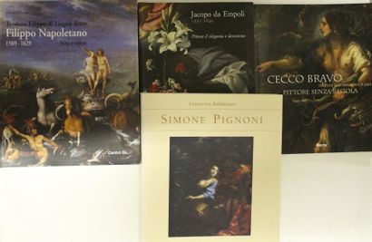 null Ensemble de quatre ouvrages sur la peinture italienne : - Catalogue de l'exposition...