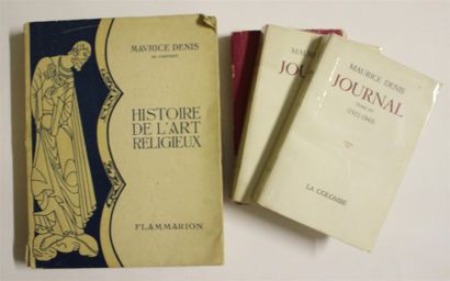  Ensemble de quatre livres : - Maurice DENIS, Histoire de l'Art religieux, Editions... Gazette Drouot