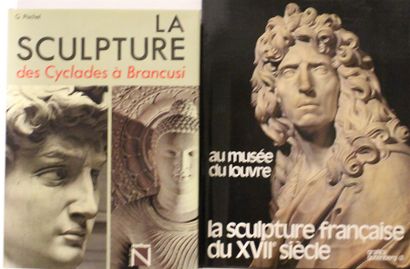 null Ensemble de deux ouvrages : - G. PISCHEL, Hisotire universelle de la Sculpture,...