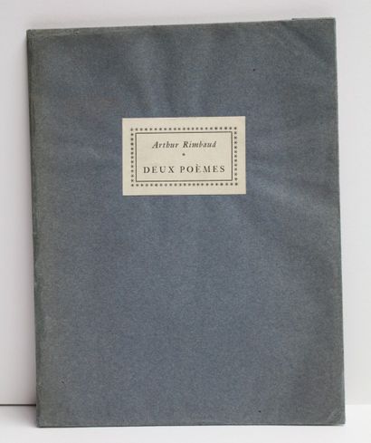 null DEUX POÈMES. S.l., n.n., 1932. In-8, broché. Reproduction de Orgie parisienne...
