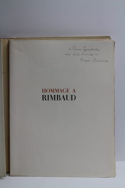 null HOMMAGE À RIMBAUD. Paris, Seuil, 1945. In-4, en feuilles, chemise et étui modernes....