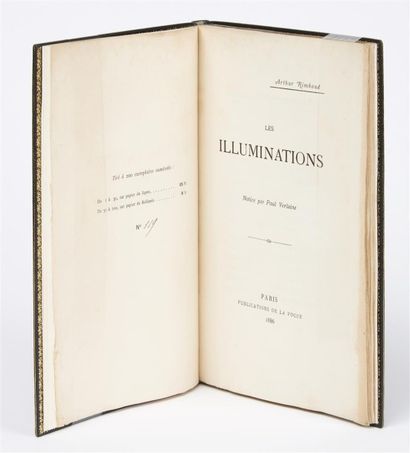 null LES ILLUMINATIONS. Paris, Publications de la Vogue, 1886. In-8, maroquin janséniste...